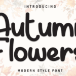 Auntumn Flowers Font - Featured Image