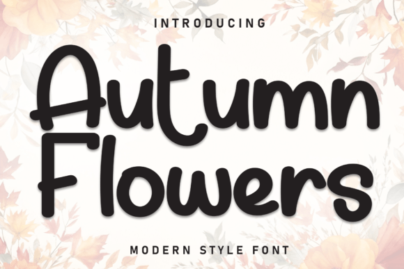 Auntumn Flowers Font - Featured Image