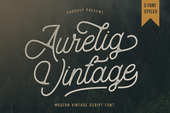 Aurelig Vintage Font - Featured Image
