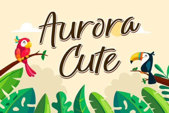 Aurora Cute Font - Featured Image