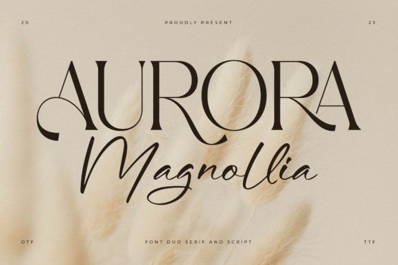 Aurora Magnollia Font - Featured Image