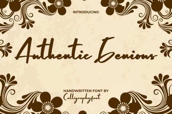 Authentic Genious Font - Featured Image