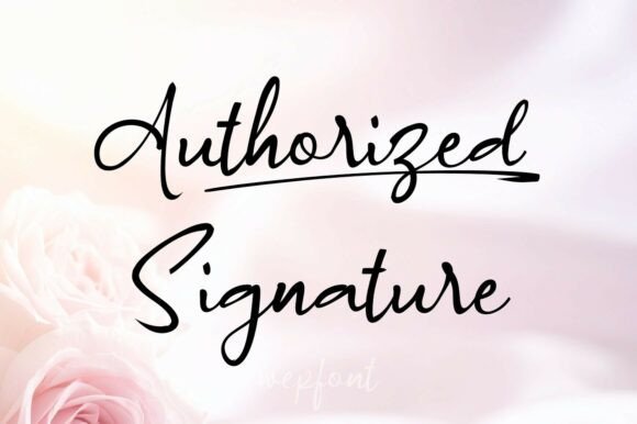 Authorized Signature Font - Featured Image