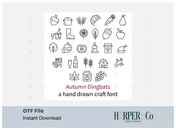 Autumn Dingbats Font - Featured Image