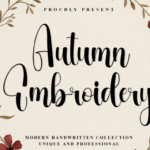 Autumn Embroidery Font - Featured Image
