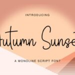 Autumn Sunset Font - Featured Image