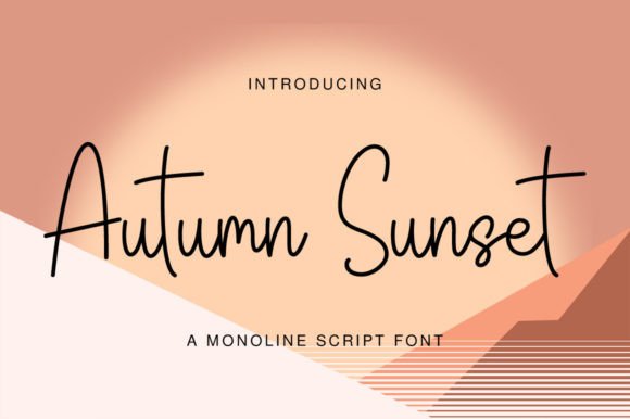 Autumn Sunset Font - Featured Image