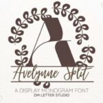 Avelynne Split Monogram Font - Featured Image