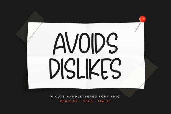 Avoids Dislikes Font - Featured Image