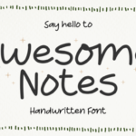Awesome Notes Font - Featured Image