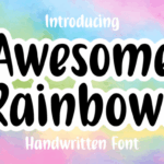 Awesome Rainbows Font - Featured Image