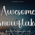 Awesome Snowflakes Font - Featured Image