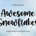 Awesome Snowflakes Font Font - Featured Image