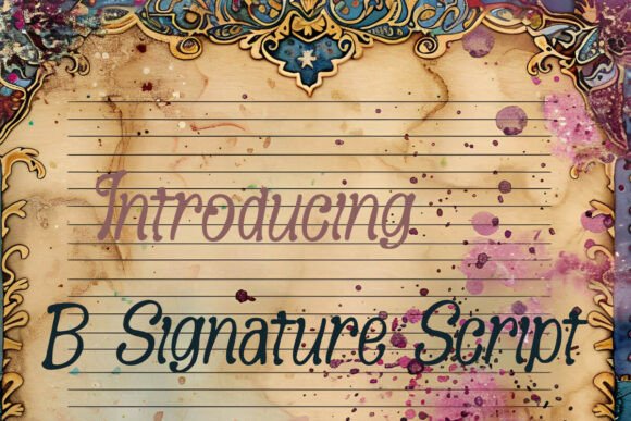 B Signature Script Font - Featured Image