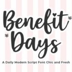 Benefit Days Font - Featured Image