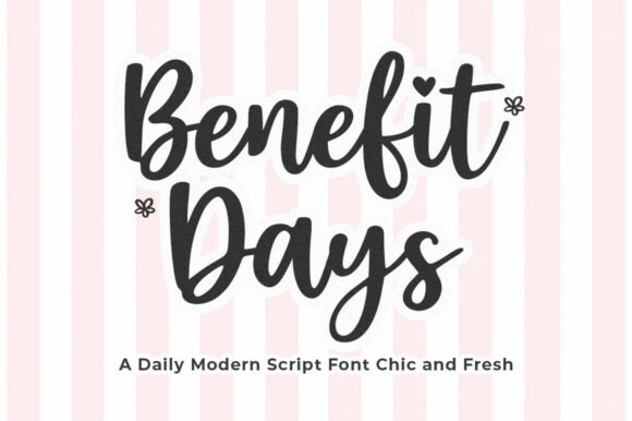 Benefit Days Font - Featured Image