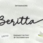Beritta Font - Featured Image