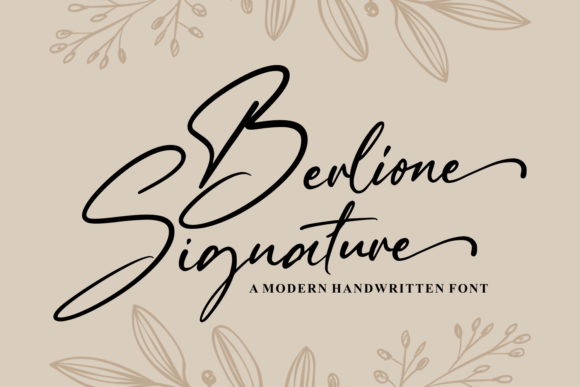Berlione Signature Font - Featured Image
