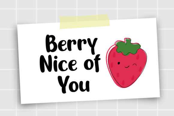 Berry Nice of You Font - Featured Image