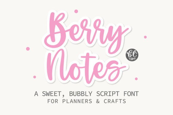 Berrynotes Font - Featured Image