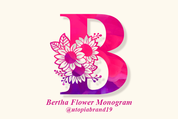 Bertha Flower Monogram Font - Featured Image