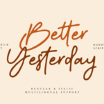 Better Yesterday Font - Featured Image