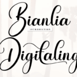 Bianlia Digitaling Font - Featured Image