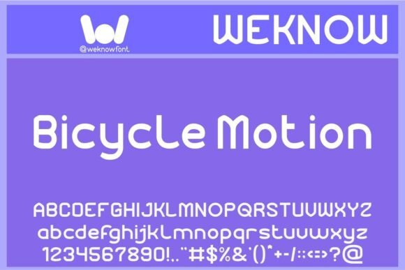 Bicycle Motion Font - Featured Image