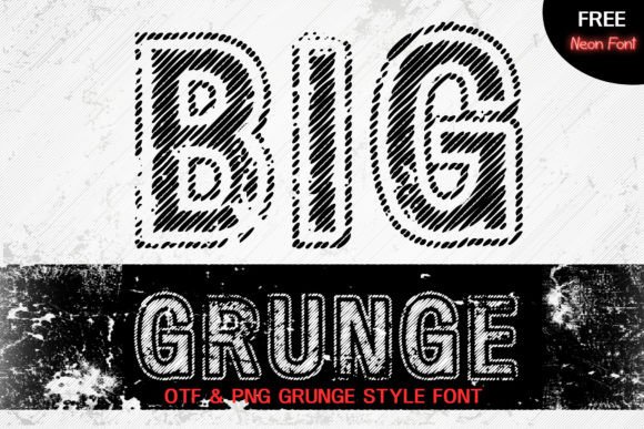Big Grunge Font - Featured Image