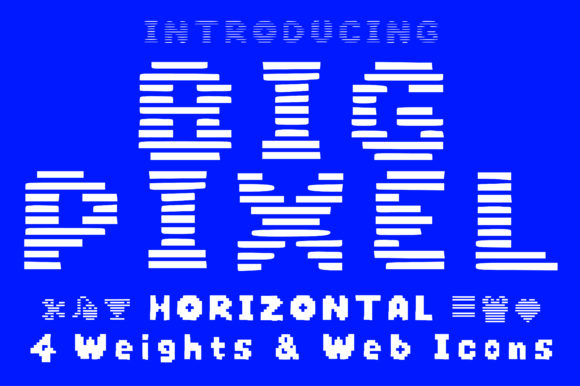 Big Pixel Horizontal Font - Featured Image