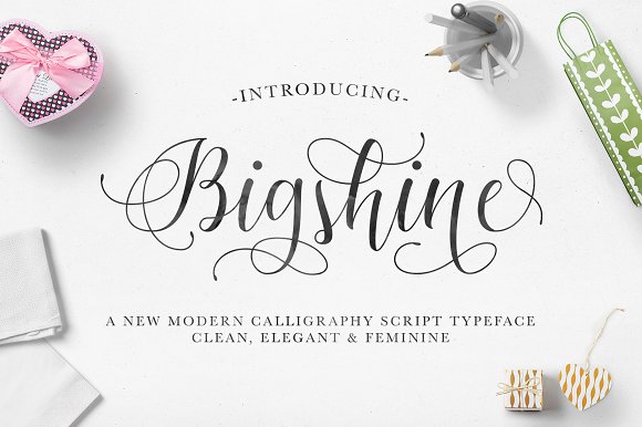Bigshine Font - Featured Image