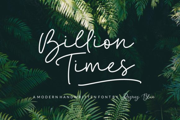 Billion Times Font - Featured Image