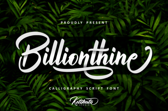 Billionthine Script Font - Featured Image