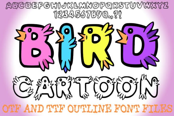 Bird Cartoon Font - Featured Image