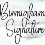 Birmigham Signature Font - Featured Image