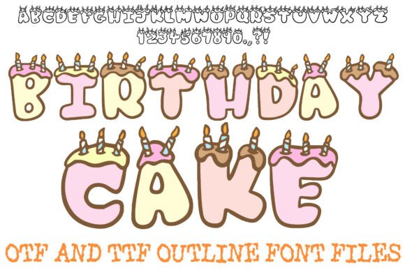 Birthday Cake Font - Featured Image