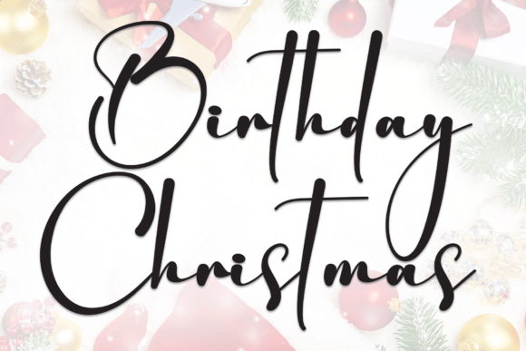 Birthday Christmas Font - Featured Image