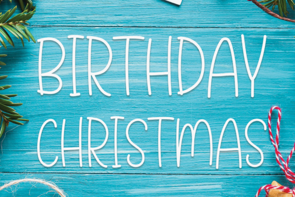 Birthday Christmas Font - Featured Image