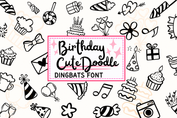 Birthday Cute Doodle Font - Featured Image
