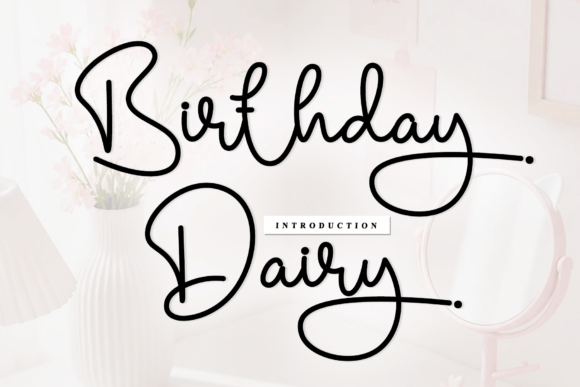 Birthday Dairy Font - Featured Image