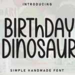 Birthday Dinosaur Font - Featured Image