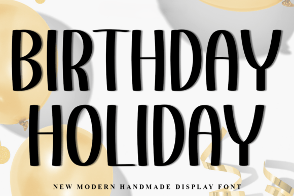 Birthday Holiday Font - Featured Image