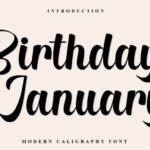 Birthday January Font - Featured Image