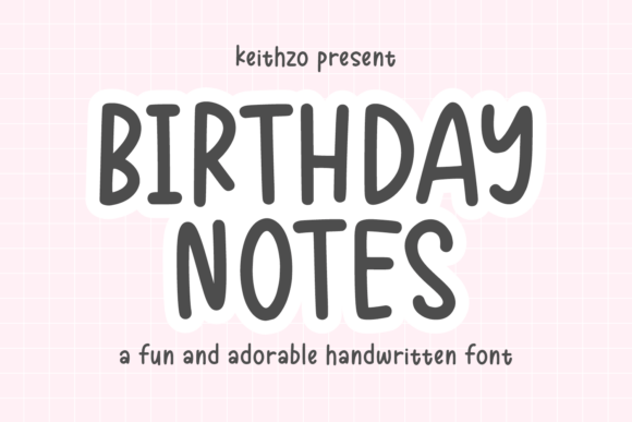 Birthday Notes Font - Featured Image