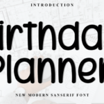 Birthday Planner Font - Featured Image