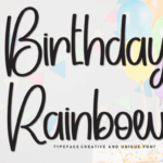 Birthday Rainbow Font - Featured Image