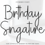 Birthday Singature Font - Featured Image