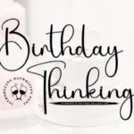 Birthday Thinking Font - Featured Image