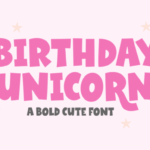 Birthday Unicorn Font - Featured Image