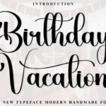Birthday Vacation Font - Featured Image